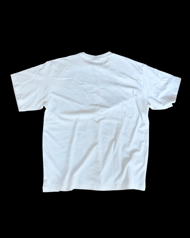 Nike graphic tee black and white with printed logo and slight printing marks.