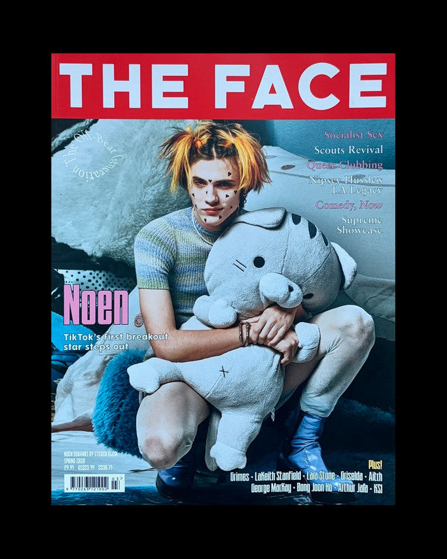 The Face Magazine Spring 2020 featuring Noen on the cover, vibrant colors and bold typography.