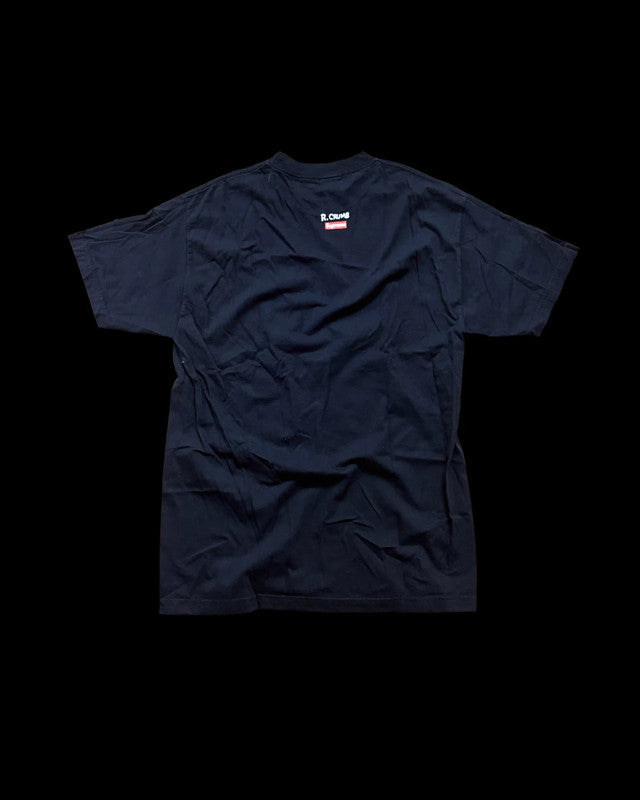 Supreme black graphic tee featuring Robert Crumb artwork, 2007 collection, size L.
