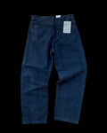 Carhartt WIP black and grey straight jeans with subtle snake print texture