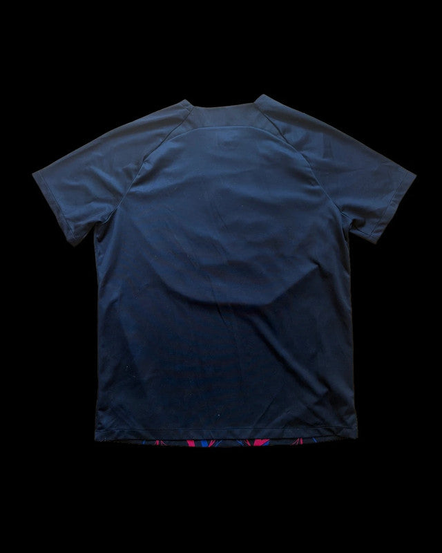 Nike black pre-match jersey for FC Barcelona, Patta collaboration logo